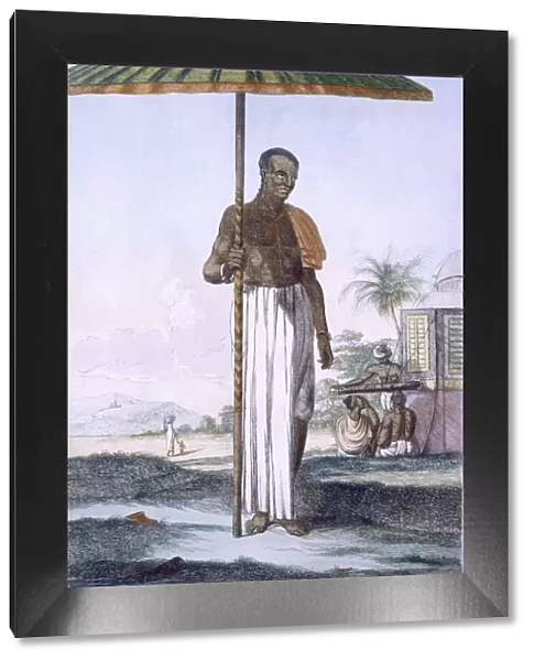 Porter of the Ouriah caste, pub. 1808-12. Creator: Franz Balthazar Solvyns (1760-1824)