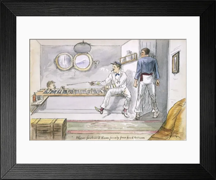 Framed Print : Fastened down firmly from head to crown... c1880. Creator: English School (19th Century) Framed Print : Fastened down firmly from head to crown... c1880. Creator: English School (19th Century)