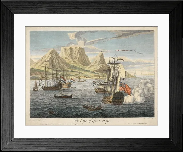 Framed Print : The Cape of Good Hope, pub. c1731. Creator: Samuel Scott (1701 - 1772 (after; George Lambert Framed Print : The Cape of Good Hope, pub. c1731. Creator: Samuel Scott (1701 - 1772 (after; George Lambert