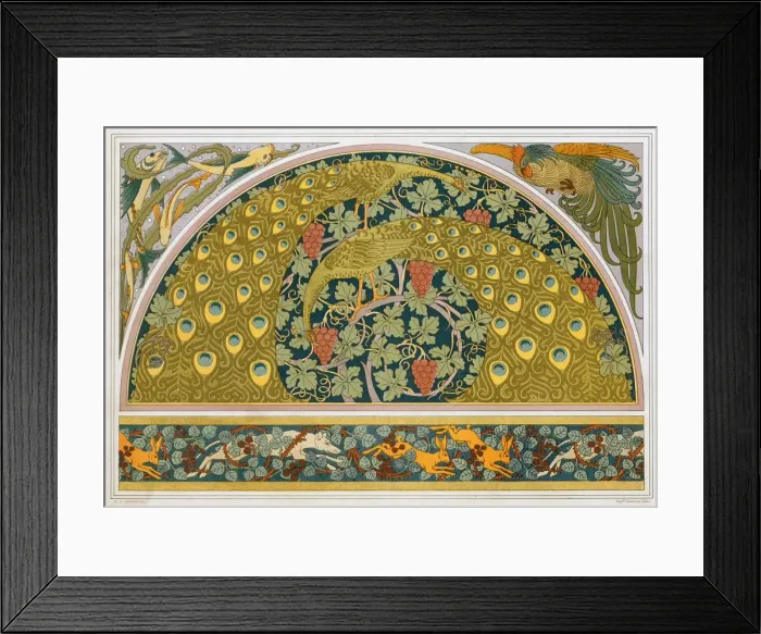 Framed Print : Designs for borders and corner, pub. 1897. Creator: Maurice Pillard Verneuil (1869?1942) Framed Print : Designs for borders and corner, pub. 1897. Creator: Maurice Pillard Verneuil (1869?1942)