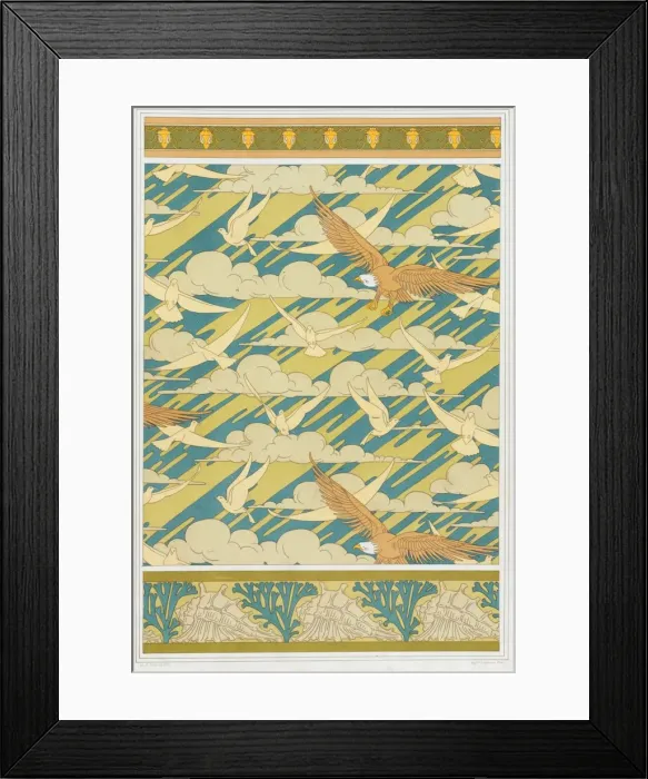 Framed Print : Designs for wallpaper border Squash Bug, pub. 1897. Creator: Maurice Pillard Verneuil