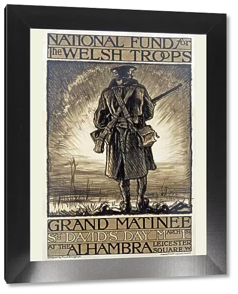 Poster advertising a fundraising event for the National Fund for the Welsh Troops