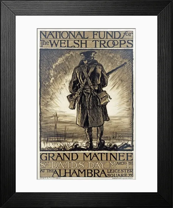 Framed Print : Poster advertising a fundraising event for the National Fund for the Welsh Troops Framed Print : Poster advertising a fundraising event for the National Fund for the Welsh Troops