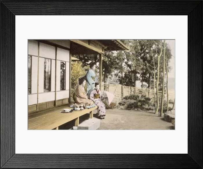 Framed Print : Ladies at Home, 1890 s. Creator: Japanese Photographer (19th Century) Framed Print : Ladies at Home, 1890 s. Creator: Japanese Photographer (19th Century)
