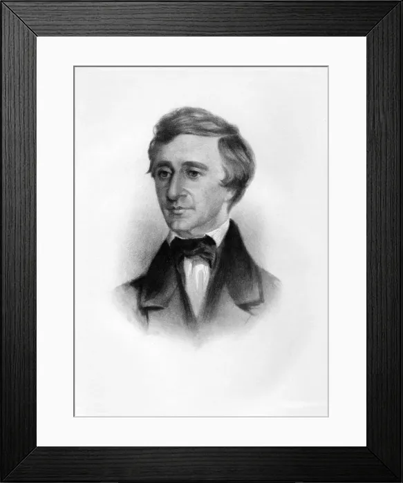 Framed Print : Henry David Thoreau, pub. c1854. Creator: Samuel Worcester Rowse (1822 - 1901)