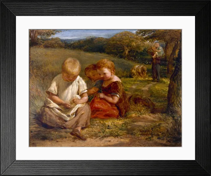 Framed Print : The Wildflower Gatherers, 1831. Creator: John Linnell (1792-1882)