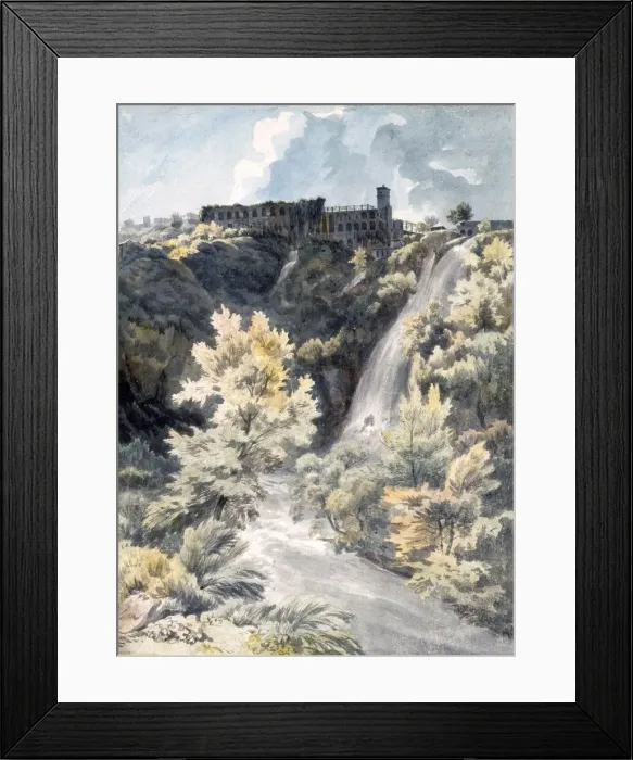 Framed Print : Villa of Maecenas, Tivoli, 18th Century. Creator: J. W. Smith (1776-1831) Framed Print : Villa of Maecenas, Tivoli, 18th Century. Creator: J. W. Smith (1776-1831)