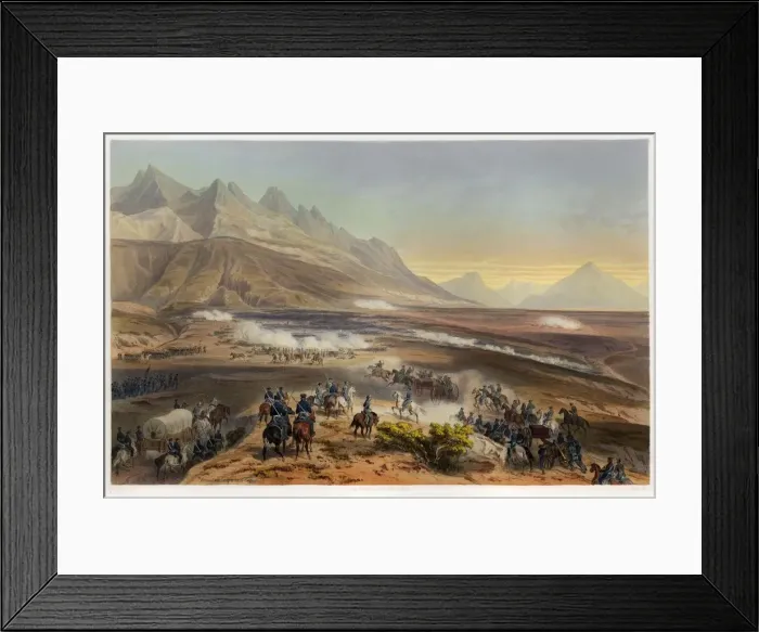Framed Print : Battle of Buena Vista, pub. 1851. Creator: Carl Nebel (1805 - 1855) Framed Print : Battle of Buena Vista, pub. 1851. Creator: Carl Nebel (1805 - 1855)