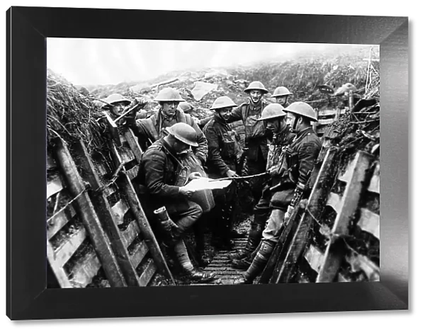 Soldiers in a Trench, c1914-18. Creator: British Photographer (20th Century)
