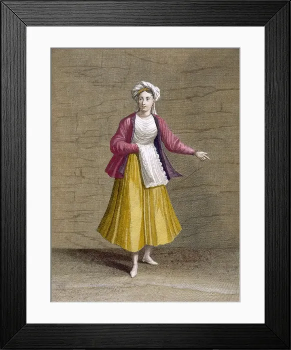 Framed Print : Girl from St. John of Patmos, pub. C1707. Creator: Gerard Scotin (1671-1716) Framed Print : Girl from St. John of Patmos, pub. C1707. Creator: Gerard Scotin (1671-1716)