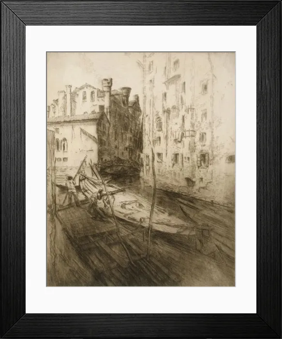 Framed Print : The Jewish Ghetto in Venice, 1906. Creator: Edgar Chahine (1874-1947)
