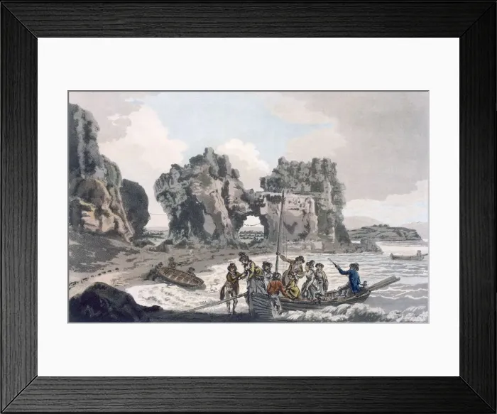 Framed Print : View of the Castle Rock, pub. 1793. Creator: J. Hassell (1767-1825) and J. C. Ibbetson (1759-1817)