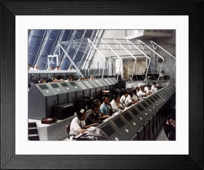 Framed Print : Launch Control Center in the John F Kennedy Space Center, Florida, USA, July 1969 Framed Print : Launch Control Center in the John F Kennedy Space Center, Florida, USA, July 1969