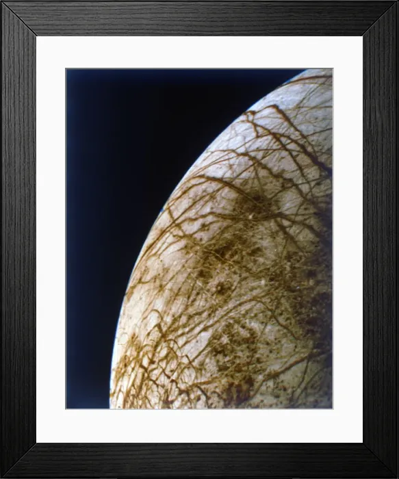 Framed Print : Europa from Voyager 2, 9 July 1979. Creator: NASA