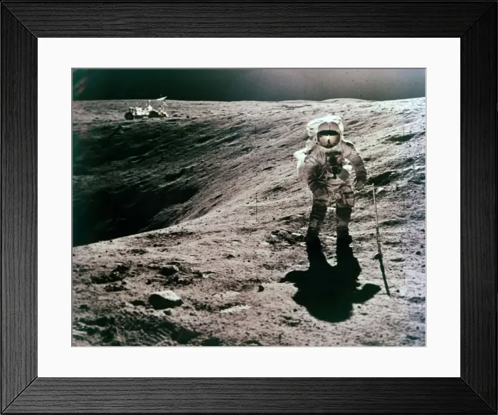 Framed Print : Astronaut Charles Duke at the Descartes landing site, Apollo 16 mission, April 1972 Framed Print : Astronaut Charles Duke at the Descartes landing site, Apollo 16 mission, April 1972