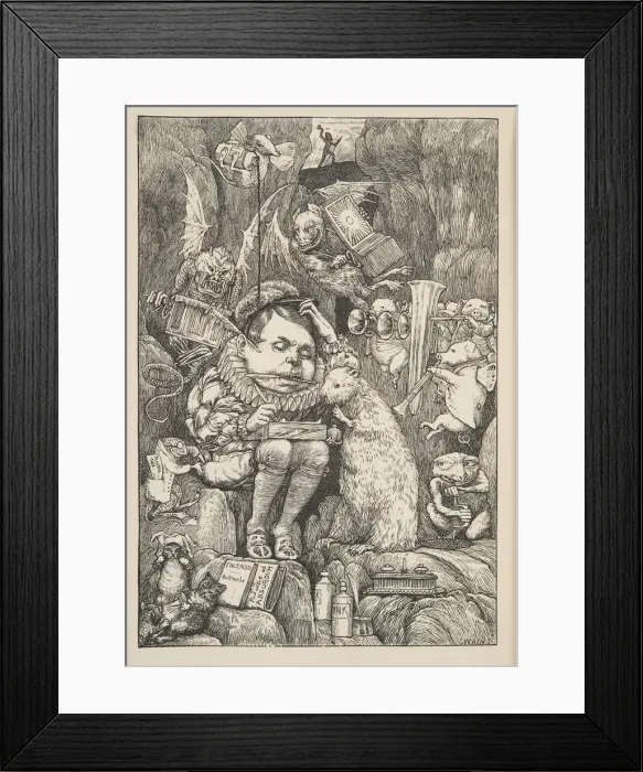 Framed Print : The Beaver brought paper, portfolio and pens, pub. 1876. Creator: Henry Holiday (1839 - 1927) Framed Print : The Beaver brought paper, portfolio and pens, pub. 1876. Creator: Henry Holiday (1839 - 1927)