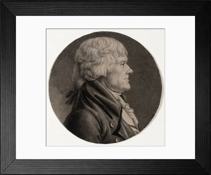 Framed Print : Thomas Jefferson, pub. 1806. Creator: Saint-Memin, Charles Balthazar Julien Fevret de Framed Print : Thomas Jefferson, pub. 1806. Creator: Saint-Memin, Charles Balthazar Julien Fevret de