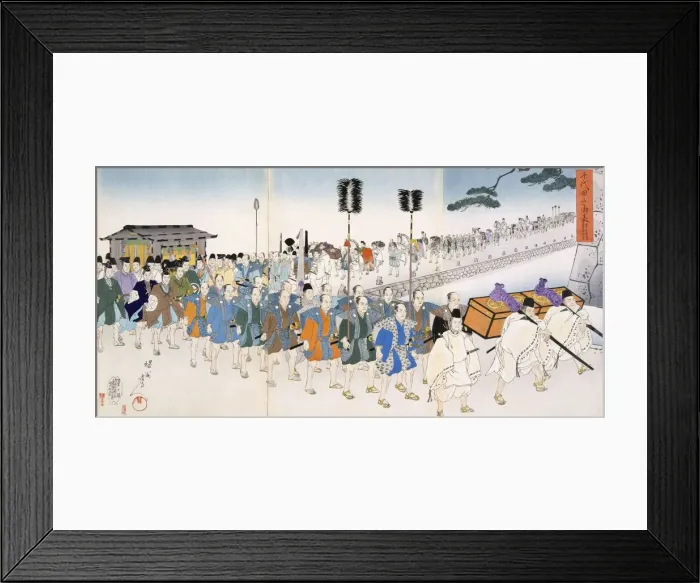 Framed Print : Samurai Warriors on the March, 19th Century. Creator: Japanese School (19th century) Framed Print : Samurai Warriors on the March, 19th Century. Creator: Japanese School (19th century)