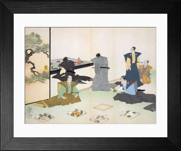 Framed Print : Offerings of Food, 19th Century. Creator: Japanese School (19th century) Framed Print : Offerings of Food, 19th Century. Creator: Japanese School (19th century)