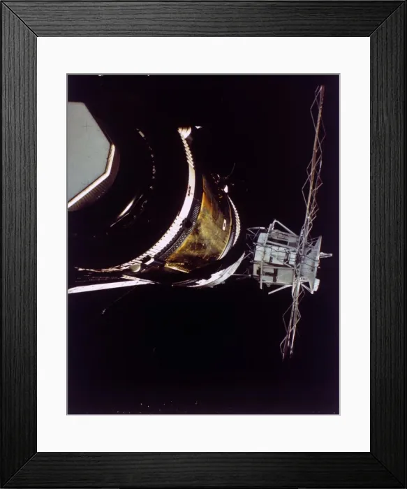 Framed Print : Missing solar array on Skylab 2, 1973. Creator: NASA Framed Print : Missing solar array on Skylab 2, 1973. Creator: NASA