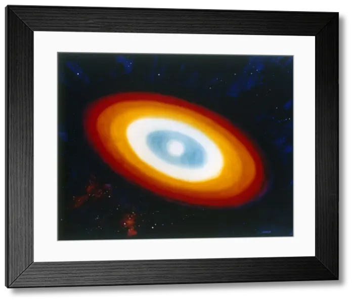 Framed Print : Artists impression of disc star in constellation Cygnus. Creator: NASA Framed Print : Artists impression of disc star in constellation Cygnus. Creator: NASA