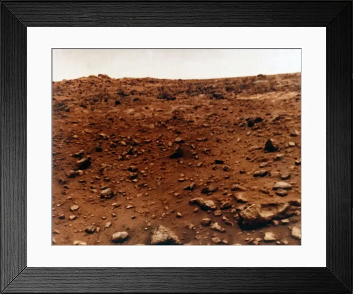 Framed Print : First colour photograph of the Martian planet surface, Viking 1 Mission to Mars, 1976 Framed Print : First colour photograph of the Martian planet surface, Viking 1 Mission to Mars, 1976
