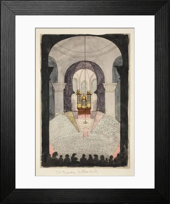 Framed Print : St Pauls Cathedral. Creator: English School (19th Century)