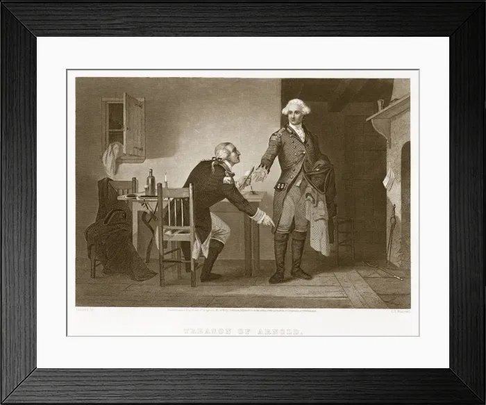 Framed Print : Treason of Arnold, pub. 1874. Creator: Charles F Blauvelt 1824 - 1900 Framed Print : Treason of Arnold, pub. 1874. Creator: Charles F Blauvelt 1824 - 1900