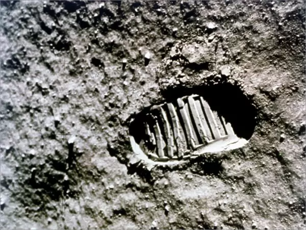 The first footprint on the Moon, Apollo 11 mission, July 1969. Creator: NASA