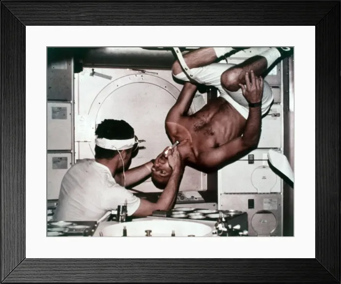Framed Print : Kerwin examining Conrad on Skylab 2, 1973. Creator: NASA Framed Print : Kerwin examining Conrad on Skylab 2, 1973. Creator: NASA
