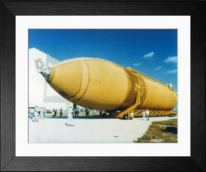 Framed Print : Huge external fuel tank, second Space Shuttle flight, Kennedy Space Center, USA, 1981 Framed Print : Huge external fuel tank, second Space Shuttle flight, Kennedy Space Center, USA, 1981