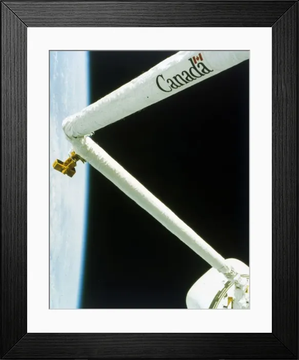 Framed Print : Manipulator arm deployed during the second Space Shuttle flight, November 1981. Creator: NASA Framed Print : Manipulator arm deployed during the second Space Shuttle flight, November 1981. Creator: NASA