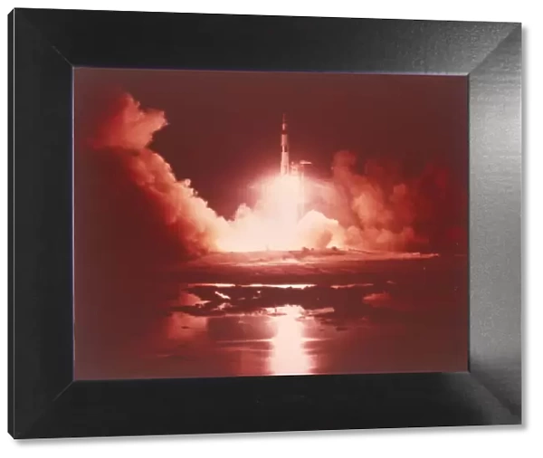 Rocket lifting off, Kennedy Space Center, Merritt Island, Florida, USA. Creator: NASA