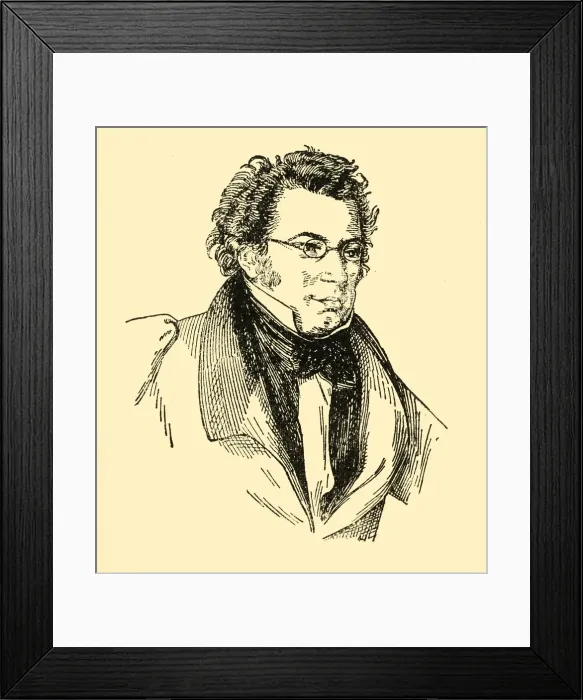 Framed Print : Franz Schubert, (1933). Creator: Unknown Framed Print : Franz Schubert, (1933). Creator: Unknown