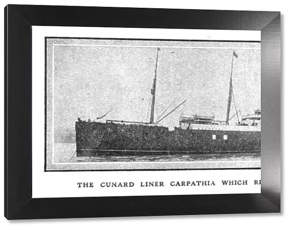 The Cunard liner Carpathia which rescued the survivors of the disaster, April 20, 1912