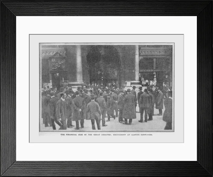 Framed Print : The Financial Side of the Great Disaster, Excitement at Lloyds Continues, April 20, 1912 Framed Print : The Financial Side of the Great Disaster, Excitement at Lloyds Continues, April 20, 1912