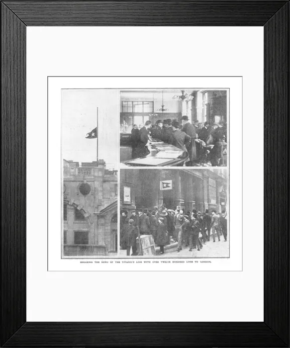 Framed Print : Breaking the News of the Titanics Loss With Over Twelve Hundred Lives to London Framed Print : Breaking the News of the Titanics Loss With Over Twelve Hundred Lives to London