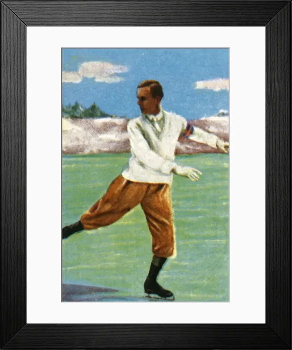 Framed Print : Swedish figure skater Gillis Grafstrom, 1928. Creator: Unknown Framed Print : Swedish figure skater Gillis Grafstrom, 1928. Creator: Unknown
