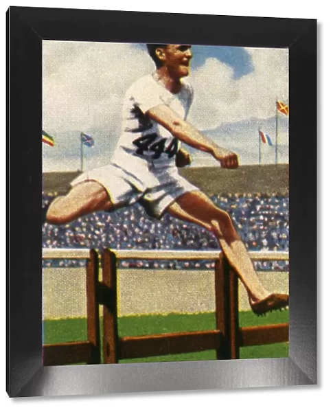 Lord Burghley, winner, 400m hurdles, 1928. Creator: Unknown