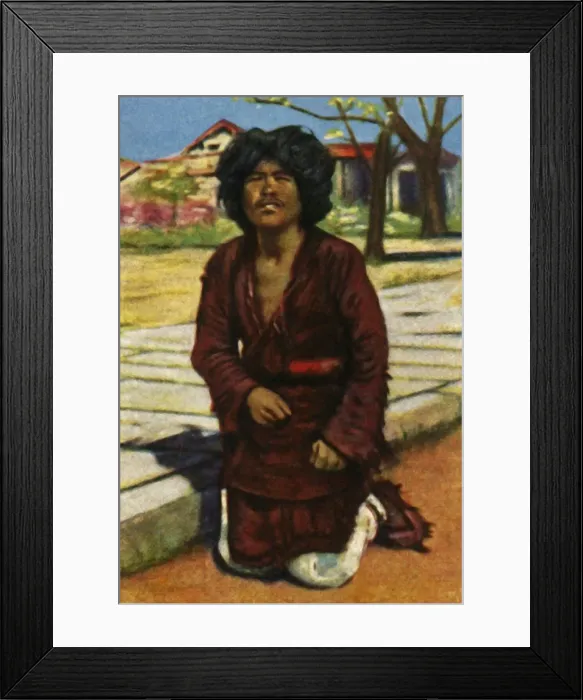 Framed Print : Beggar, central China, c1928. Creator: Unknown Framed Print : Beggar, central China, c1928. Creator: Unknown