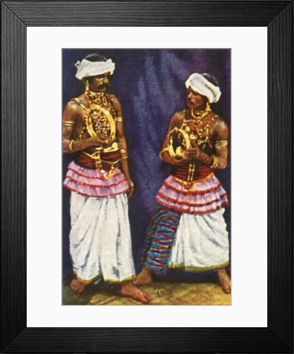 Framed Print : Sinhalese devil dancers from Ceylon, c1928. Creator: Unknown Framed Print : Sinhalese devil dancers from Ceylon, c1928. Creator: Unknown