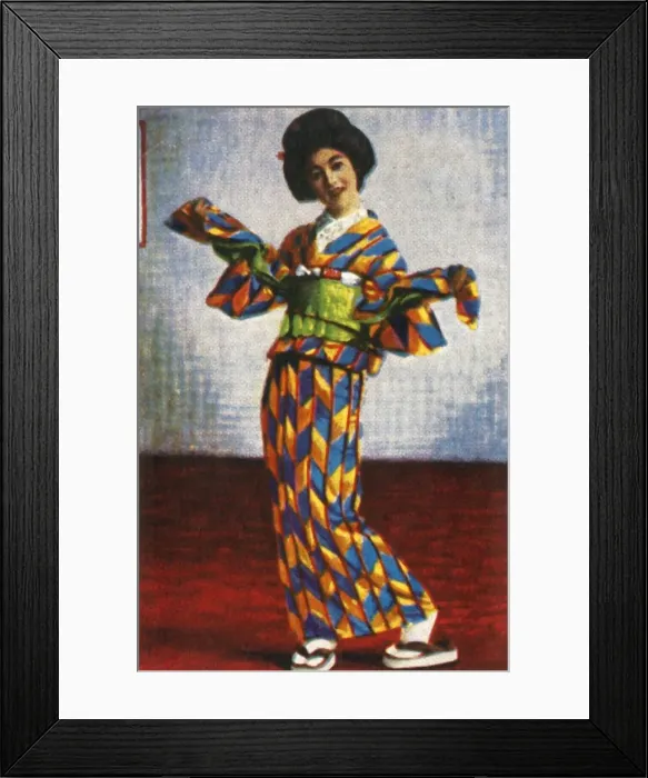 Framed Print : Japanese Geisha dancer, c1928. Creator: Unknown Framed Print : Japanese Geisha dancer, c1928. Creator: Unknown