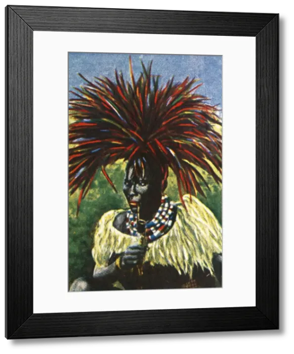 Framed Print : Swazi man from South Africa, c1928. Creator: Unknown Framed Print : Swazi man from South Africa, c1928. Creator: Unknown