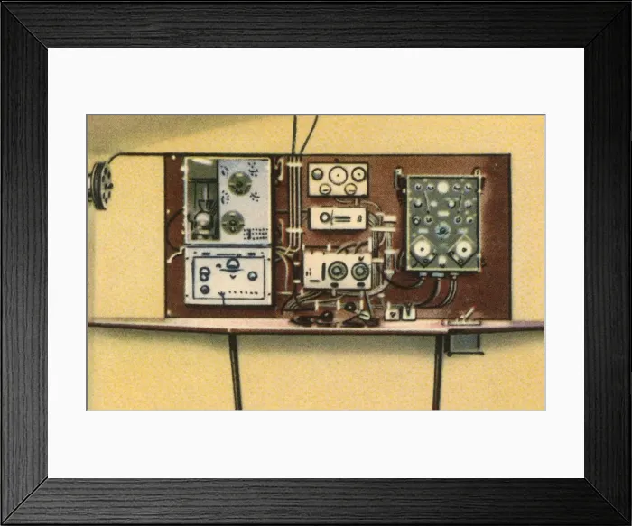 Framed Print : Radio room on board Dornier flying boat, 1920s, (1932). Creator: Unknown Framed Print : Radio room on board Dornier flying boat, 1920s, (1932). Creator: Unknown