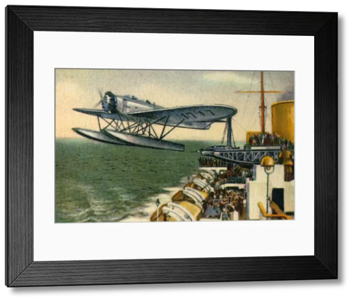 Framed Print : Heinkel He 58 seaplane, 1920s, (1932). Creator: Unknown