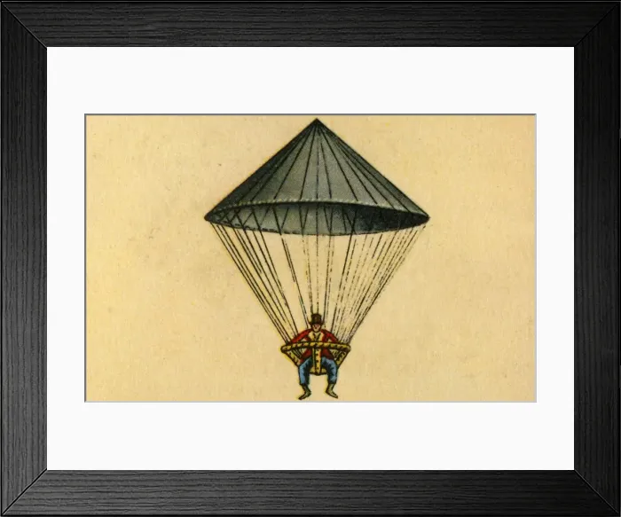 Framed Print : Lenormands parachute, 1783, (1932). Creator: Unknown Framed Print : Lenormands parachute, 1783, (1932). Creator: Unknown