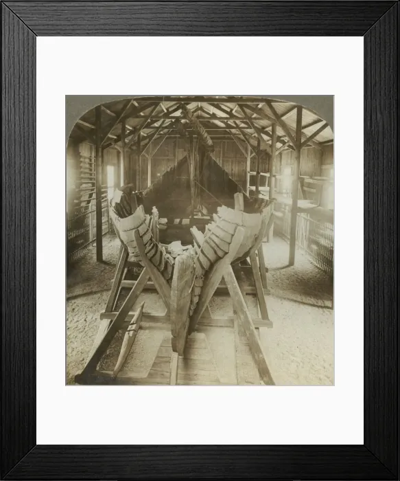 Framed Print : Old Viking ship - explorer of northern seas and burial boat of Norse chief, Christiania Framed Print : Old Viking ship - explorer of northern seas and burial boat of Norse chief, Christiania