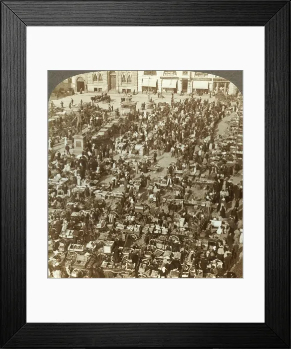 Framed Print : Christianias largest market, Norway, c1905. Creator: Unknown Framed Print : Christianias largest market, Norway, c1905. Creator: Unknown