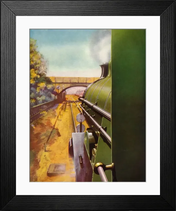 Framed Print : A Clear Road from the cab of a Southern Railway Atlantic locomotive, 1935 Framed Print : A Clear Road from the cab of a Southern Railway Atlantic locomotive, 1935