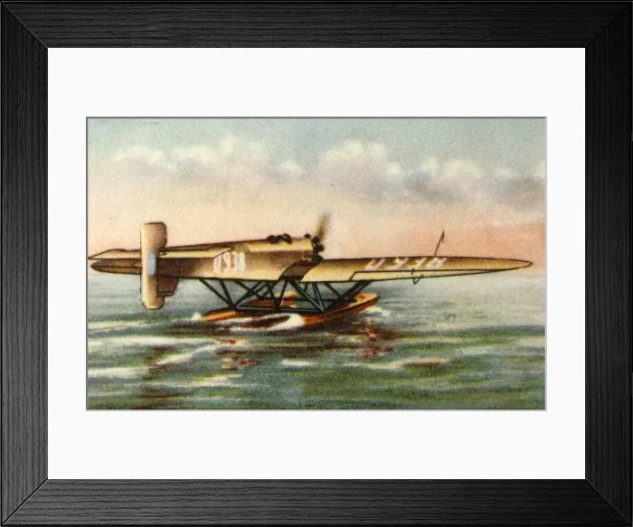 Framed Print : Heinkel He 5b floatplane, 1920s, (1932). Creator: Unknown Framed Print : Heinkel He 5b floatplane, 1920s, (1932). Creator: Unknown